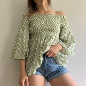 HANDMADE ORIGINAL ITALIAN PRAIRIE 70s BLOUSE